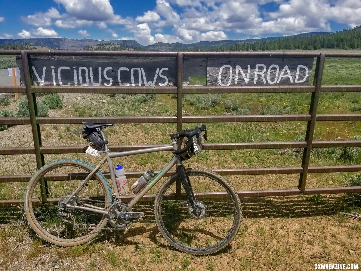 The iconic sign marked the start of the vicious unraveling by Barry Wicks. 2019 Lost and Found gravel race. © A. Yee / Cyclocross Magazine