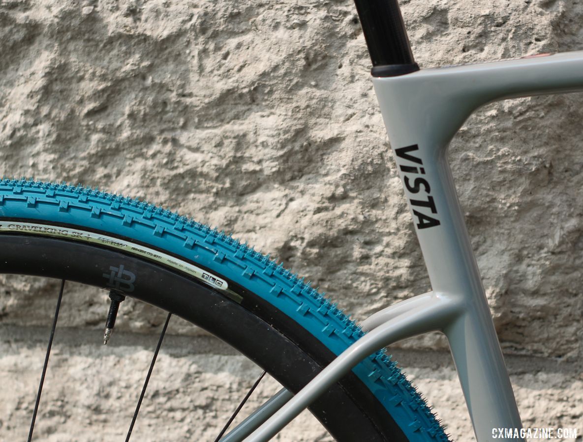 The Vista has dropped seat stays to provide some extra compliance. Mat Stephens' 2019 DK200 Factor Vista Gravel Bike. © Z. Schuster / Cyclocross Magazine