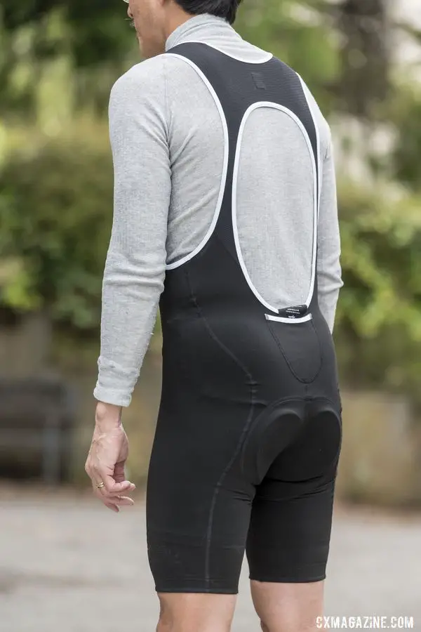 The straps fit around the back, leaving a circular hole. Rapha Classic Bib Shorts II. © C. Lee / Cyclocross Magazine