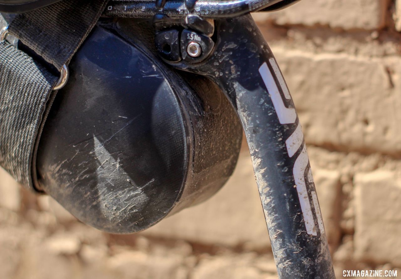 Strickland used an ENVE carbon seatpost. Colin Strickland's 2019 Dirty Kanza 200 Allied Able. © Z. Schuster / Cyclocross Magazine