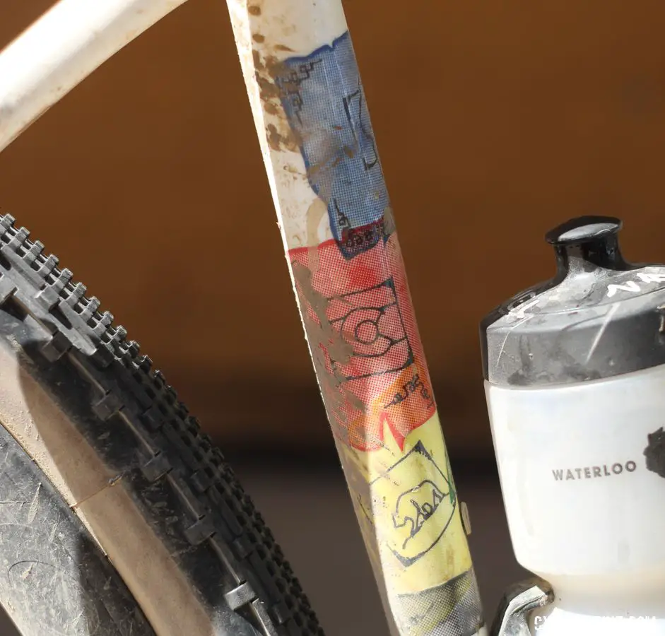 Like Sven's bike last year, Stetina's Checkpoint got some custom art. Peter Stetina's Trek Checkpoint gravel bike. © Z. Schuster / Cyclocross Magazine