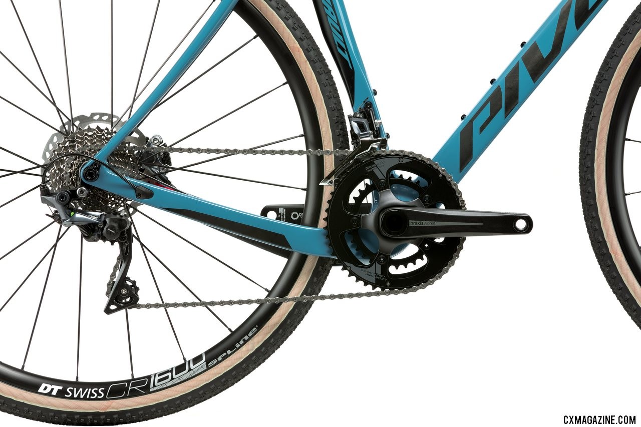 Pivot's all-new versatile Vault cyclocross/gravel bike features dual dropped chainstays.