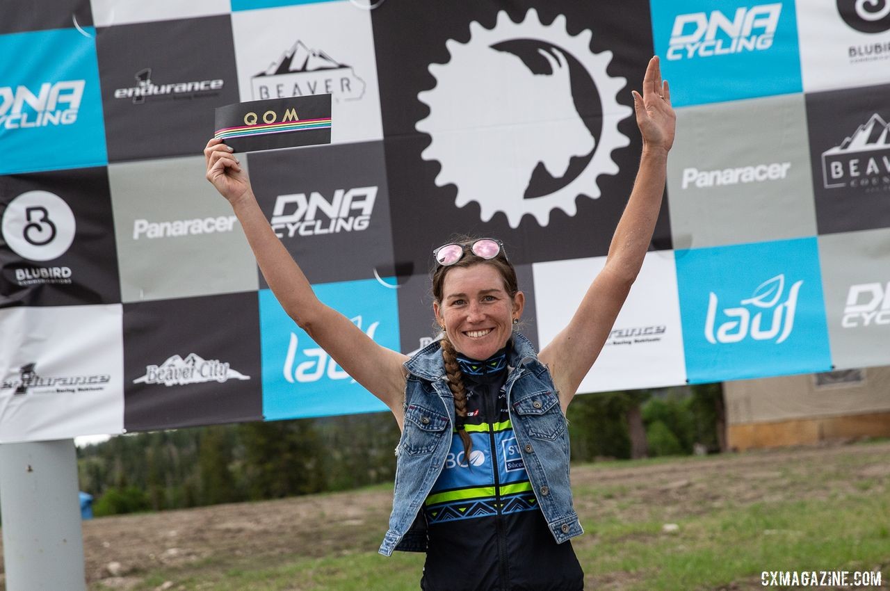 Lauren Stephens took the QOM climb. 2019 Crusher in the Tushar Gravel Race. © Cathy Fegan-Kim / Cottonsox Photo