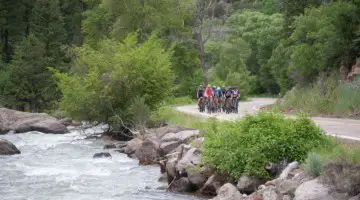 The Women's peloton makes its way toward the first dirt climb. 2019 Crusher in the Tushar Gravel Race. © Cathy Fegan-Kim / Cottonsox Photo