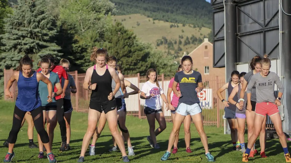 Campers did a variety of agility drills using the speed ladders. 2019 Women's MontanaCrossCamp, Thursday. © Z. Schuster / Cyclocross Magazine