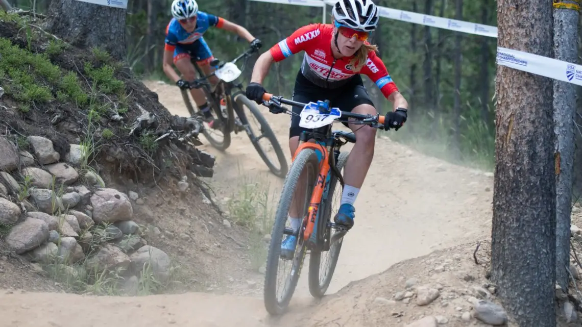 Chloe Woodruff doubled up at the 2019 MTB Nationals win a Short Track win. © Dejan Smaic / Sportifimages