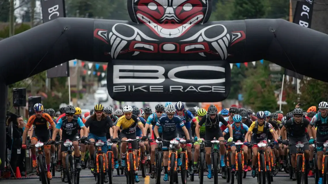 The start of another day of BC Bike Race racing. © Margus Riga / BC Bike Race