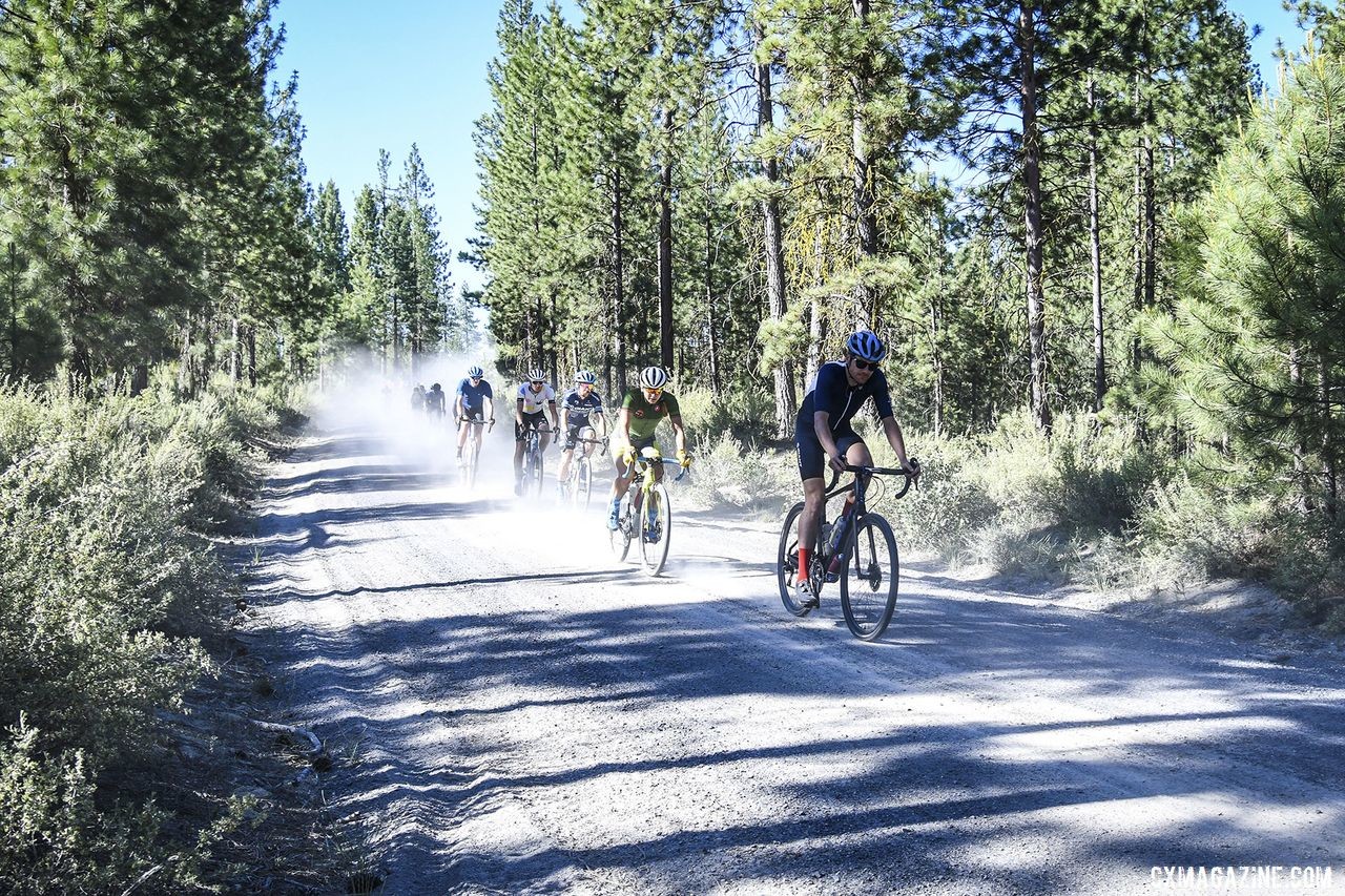 Day 4's route kicked up quite a bit of dust. 2019 Oregon Trail Gravel Grinder. © Adam Lapierre