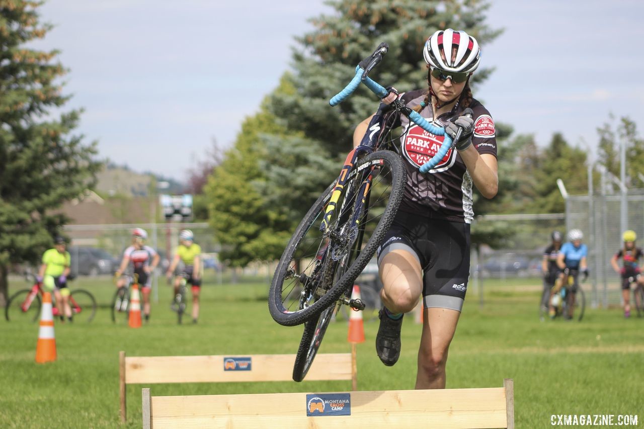 Grace Mattern learned important skills and a love of cyclocross as a young Junior. 2019 Women's MontanaCrossCamp. © Z. Schuster / Cyclocross Magazine