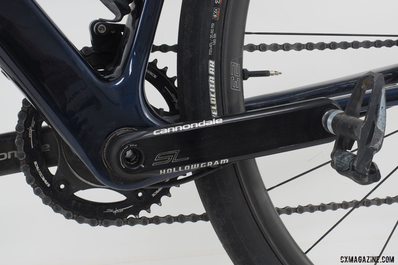 Grant's Cannondale SiSL HollowGram crankset is power ready. Alex Grant's 2019 Crusher Cannondale Topstone Carbon. © Brandon Cross / Gear Rush