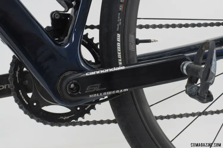 Grant's Cannondale SISL HollowGram crankset is power ready. Alex Grant's 2019 Crusher Cannondale Topstone Carbon. © Brandon Cross / Gear Rush