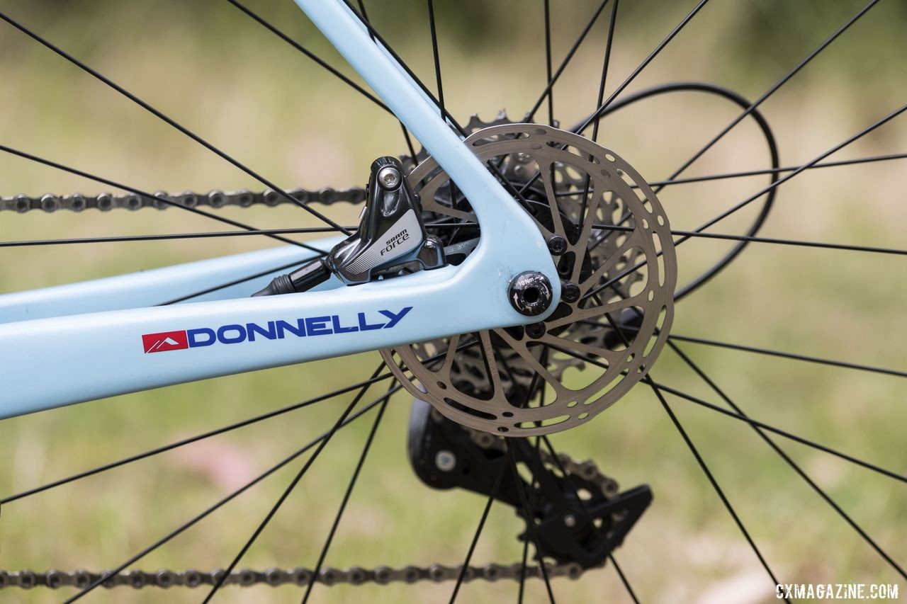 The C//C comes with bolt-on, 12mm thru-axles. Donnelly C//C Force Cyclocross Bike. © C. Lee / Cyclocross Magazine