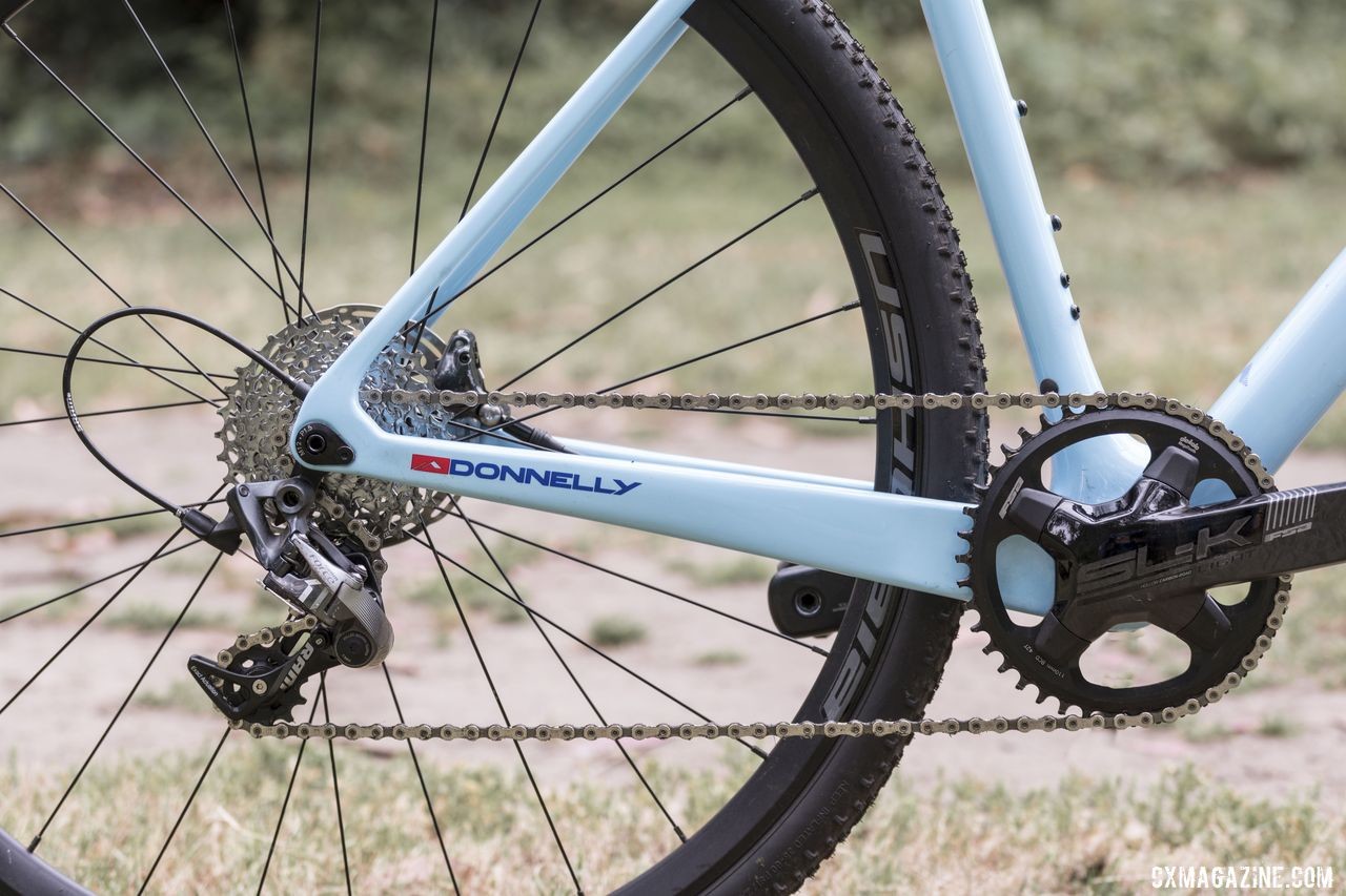 The C//C Force build has a SRAM Force 1 rear derailleur for 1x cyclocross racing. Donnelly C//C Force Cyclocross Bike. © C. Lee / Cyclocross Magazine