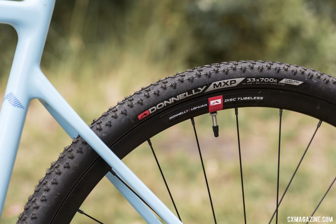 Not surprisingly, the C//C comes with Donnelly MXPs on Donnelly Ushuaia alloy tubeless clinchers. Donnelly C//C Force Cyclocross Bike. © C. Lee / Cyclocross Magazine