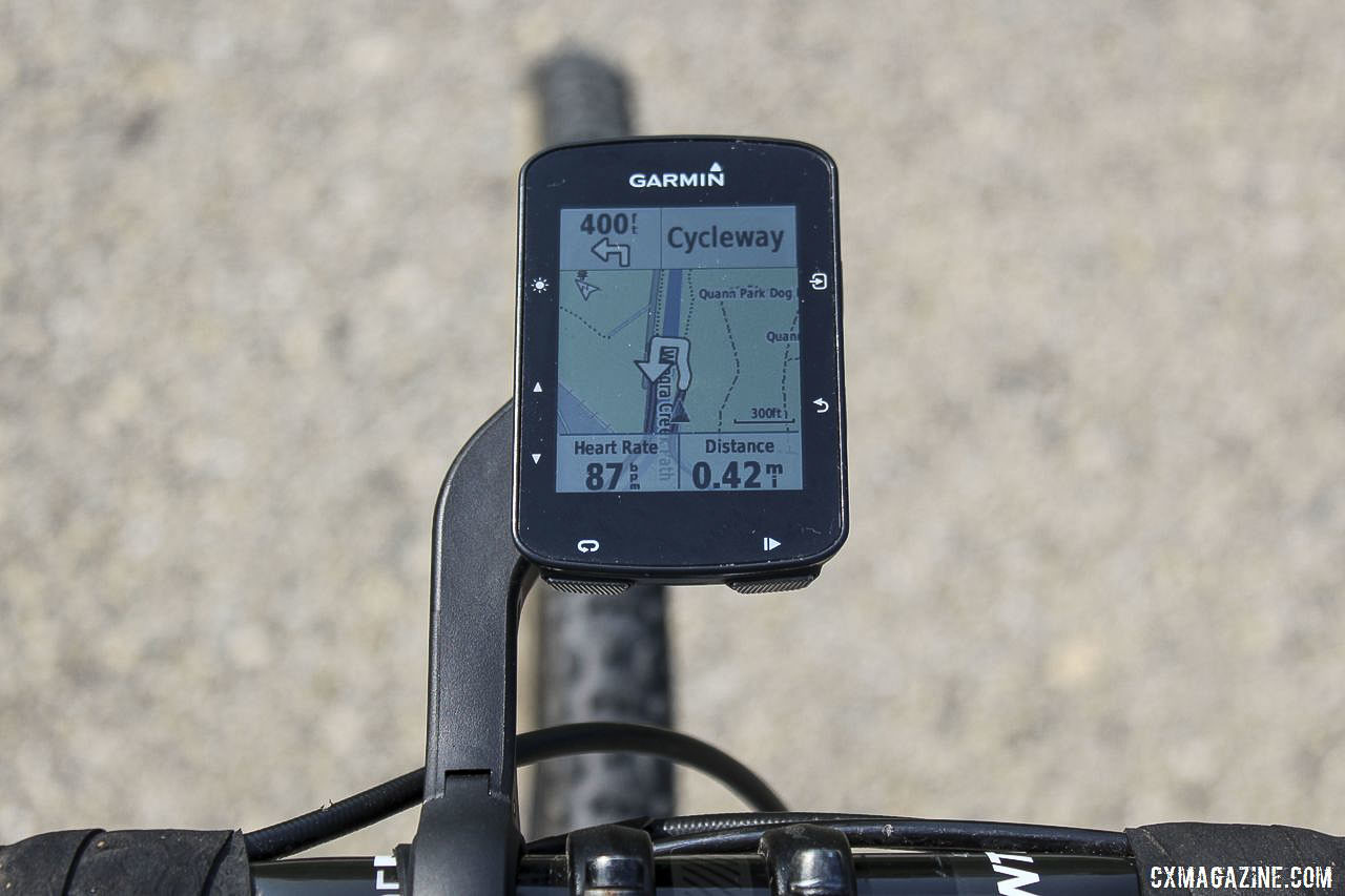 A big arrow lets you know which way to turn. Garmin Edge 520 Plus Cycling Computer. © Z. Schuster / Cyclocross Magazine