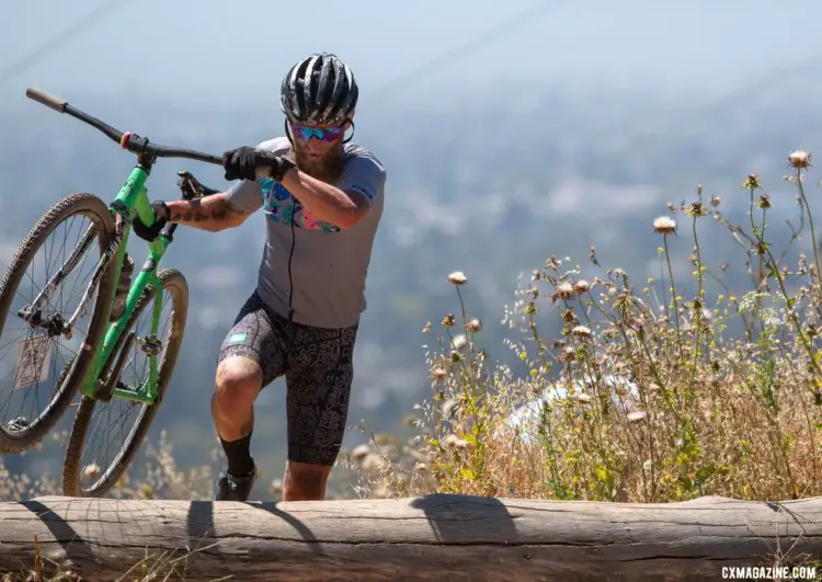 Kell Mackenzie scaled the Oakland hills and its natural obstacles to claim the 2019 Tracklocross Nationals. © A. Yee / Cyclocross Magazine