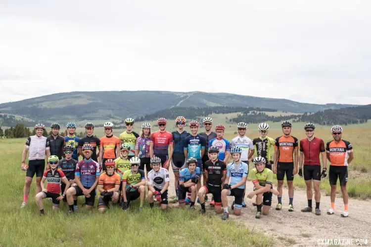The Men's climbers pose atop Mullen Pass. 2019 Men's Montana Cross Camp. © Tom Robertson
