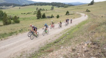 Riders grind up the Priest Pass KOM. 2019 Men's Montana Cross Camp. © Tom Robertson