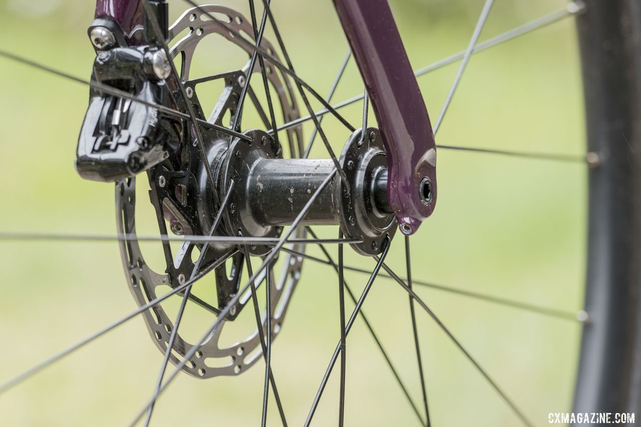 The IsoSpeed fork has a hidden fender mount. 2020 Trek Crockett Cyclocross Bike. © C. Lee / Cyclocross Magazine