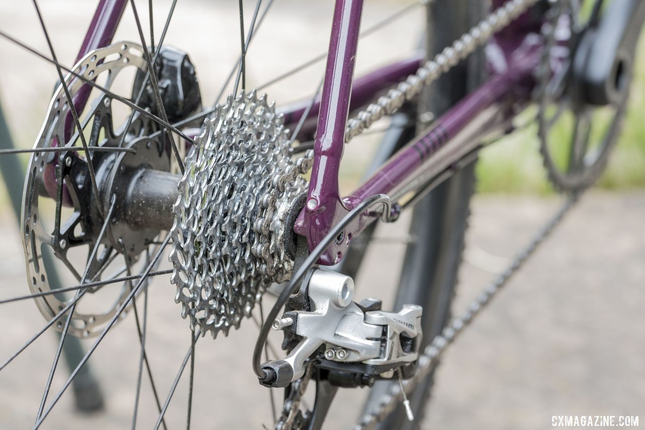The frame has a threaded fender mount. It is not the hole for shift wire exit. 2020 Trek Crockett Cyclocross Bike. © C. Lee / Cyclocross Magazine