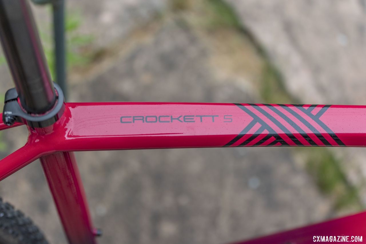 Our Review Trek Crockett 5 had a catchy red and blue colorway. 2020 Trek Crockett Cyclocross Bike. © C. Lee / Cyclocross Magazine
