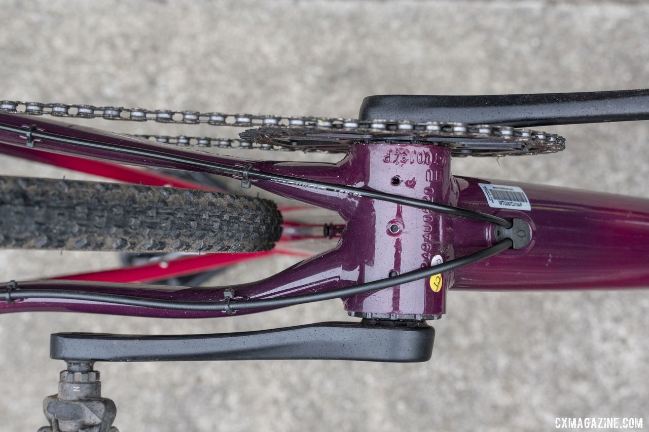 The Crockett with 33mm wide Bontrager CX3 tires. Trek claims room for up to 38mm of clearance. 2020 Trek Crockett Cyclocross Bike. © C. Lee / Cyclocross Magazine