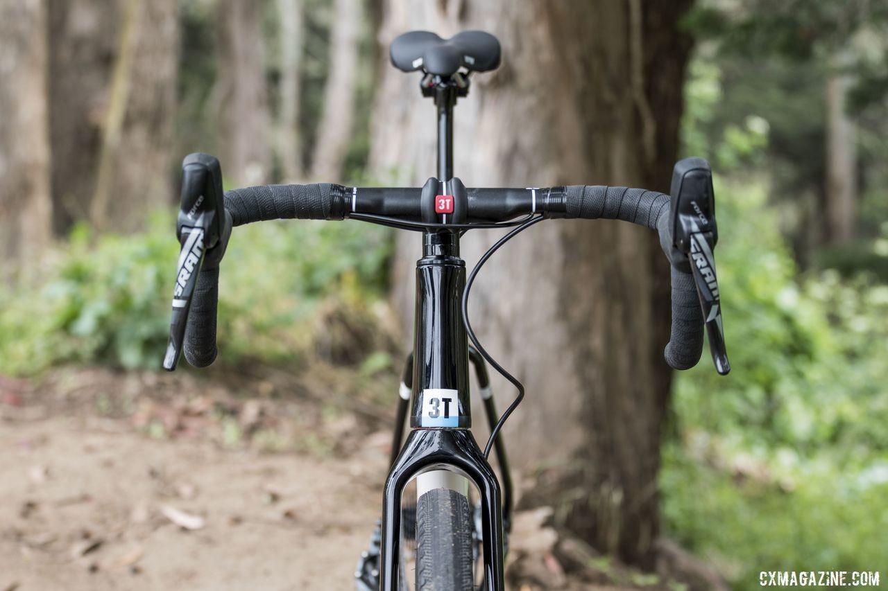 The front end provides quick steering. 3T Exploro Team Force Gravel Bike. © C. Lee / Cyclocross Magazine