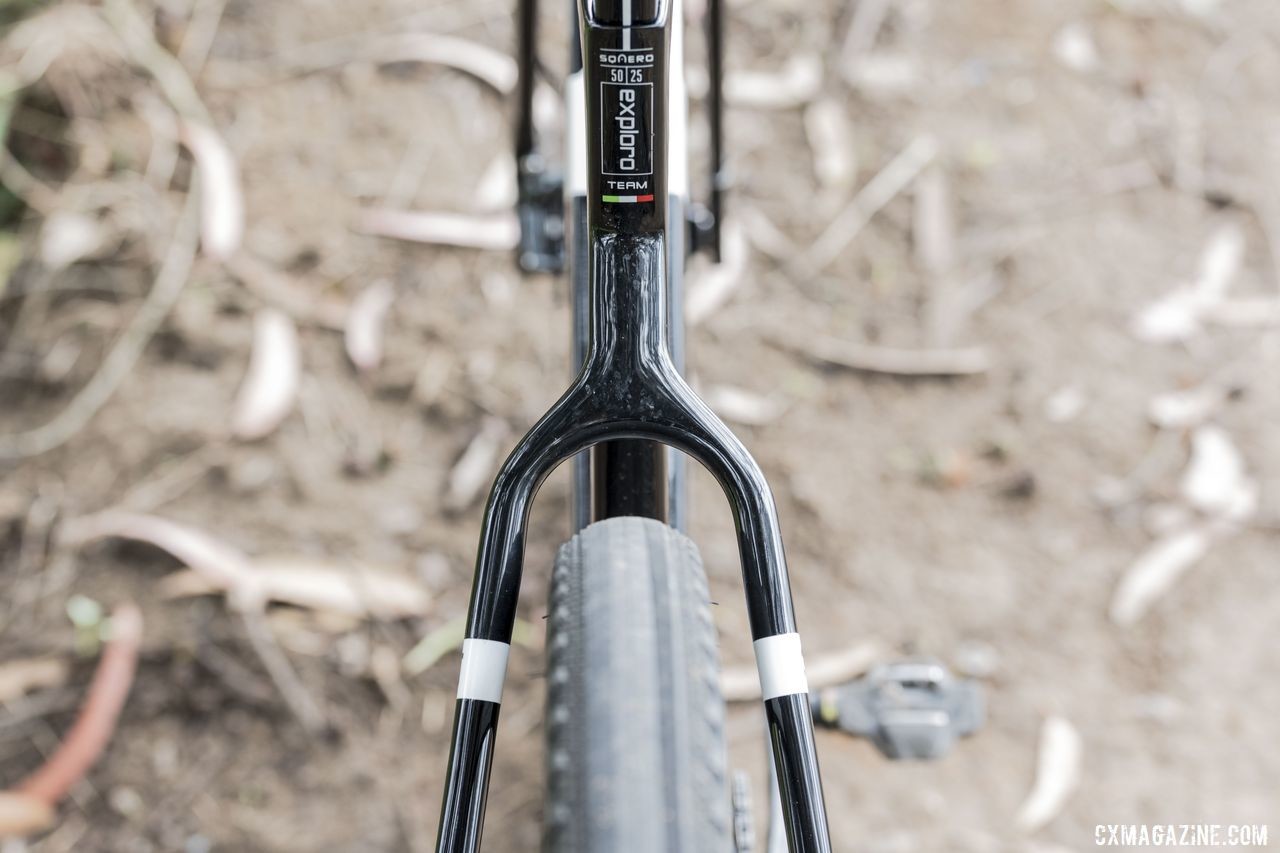 650b x 47mm WTB Byway tires fit with extra room in the rear. 3T Exploro Team Force Gravel Bike. © C. Lee / Cyclocross Magazine