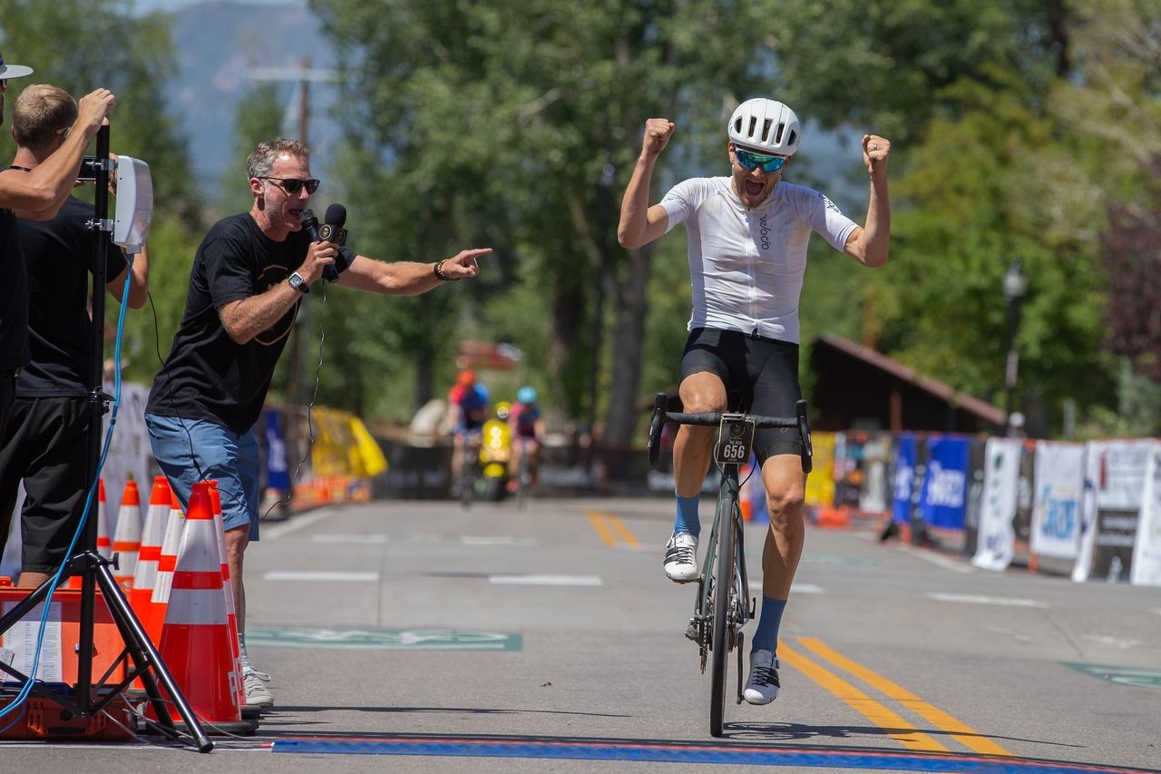 Ted King won the Men's Black race. 2019 SBT GRVL gravel race. © Wil Matthews