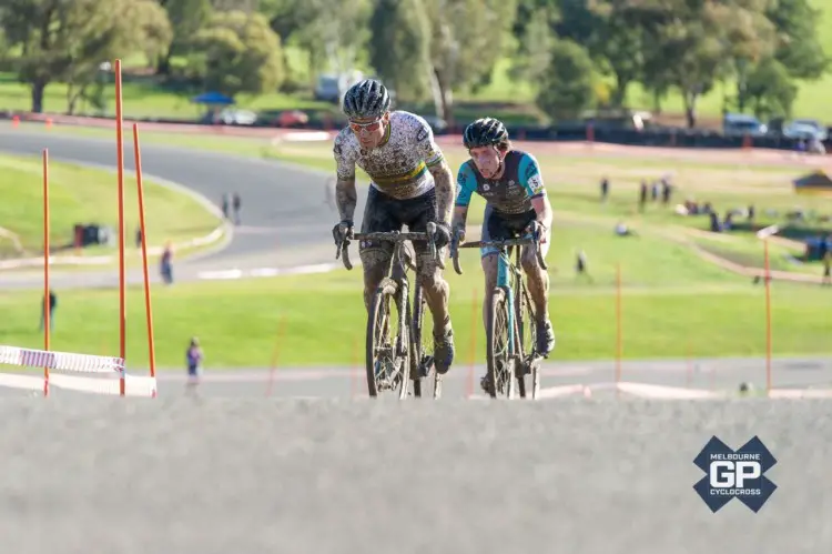 Teammates Chris Jongewaard and Nicholas Smith battled on Day 1. 2019 MELGPCX Day 1, Melbourne, Australia. © Ernesto Arriagada