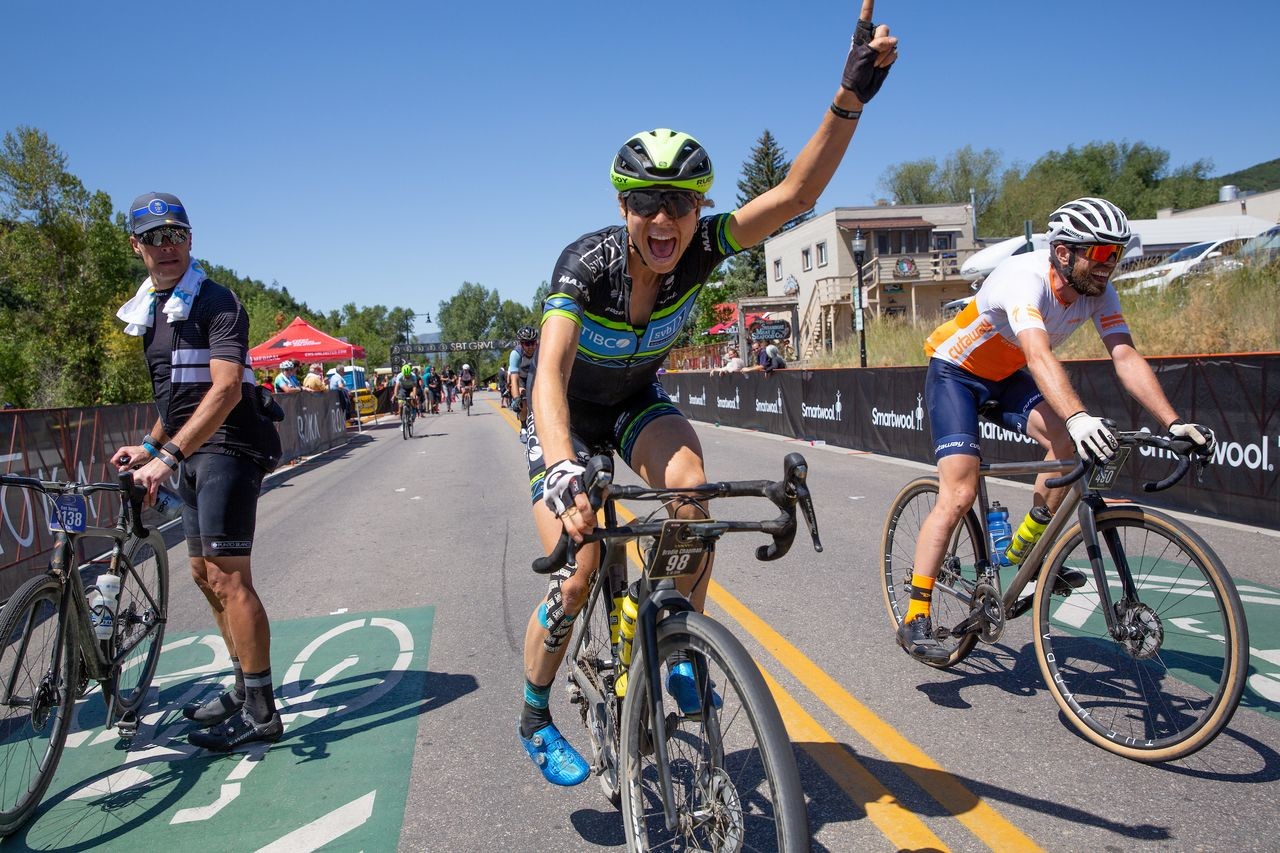 Brodie Chapman took the Open Women's win. 2019 SBT GRVL gravel race. © Wil Matthews