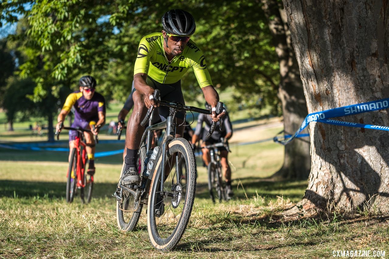 Alonso Talbert was strong all weekend in the Men's 4/5 field. 2019 West Coast Cyclocross Points Prestige. © Jeff Vander Stucken