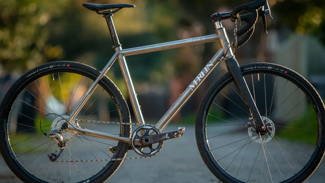 The made-in-Colorado Merlin Sandstone titanium gravel bike. © Cyclocross Magazine