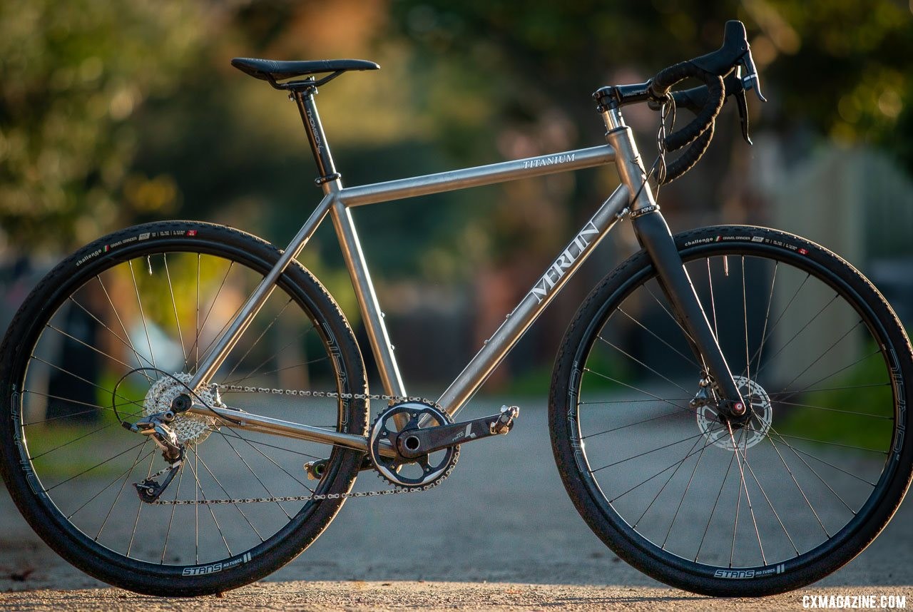 The made-in-Colorado Merlin Sandstone titanium gravel bike. © Cyclocross Magazine