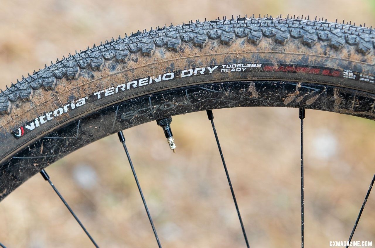 Michael van den Ham rode early Easton carbon EC70 AX wheels at the 2019 Lost and Found. © A. Yee / Cyclocross Magazine