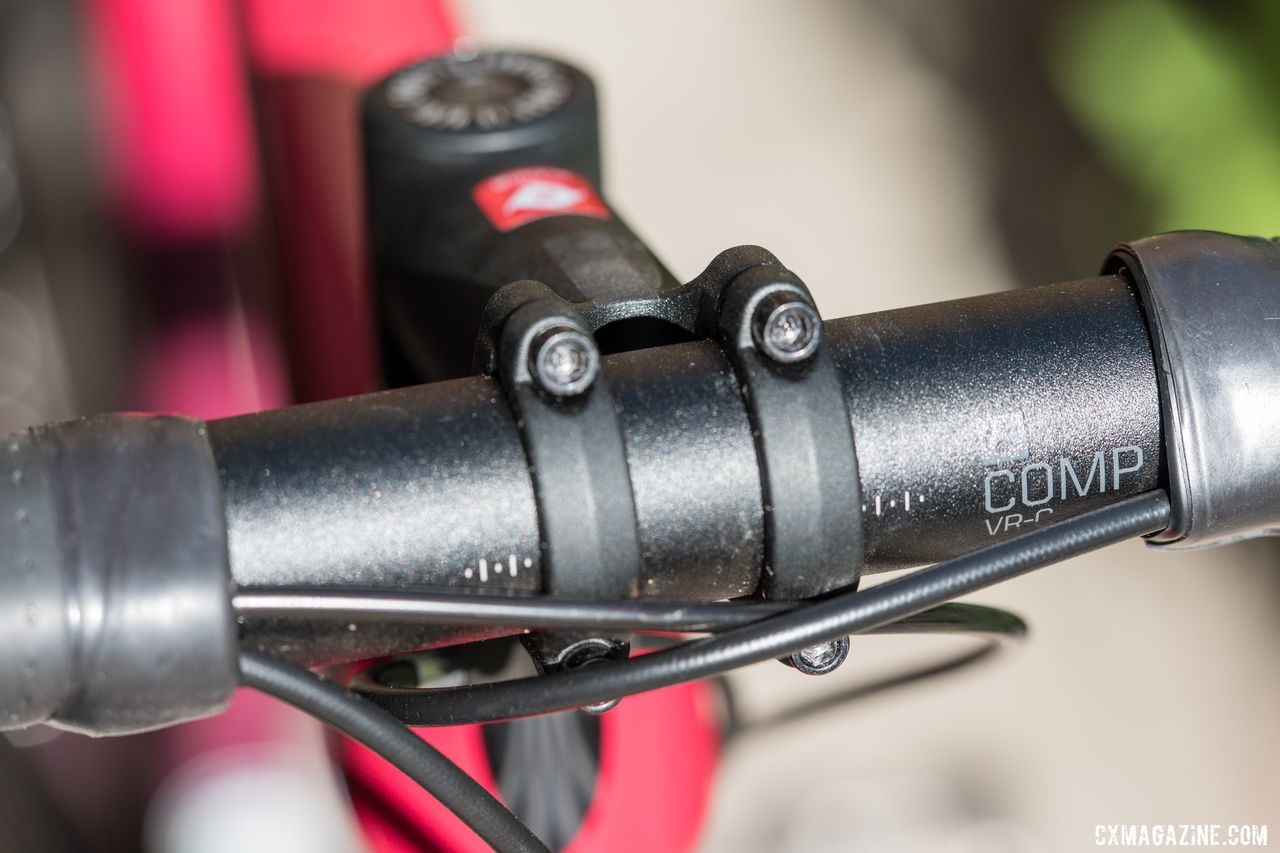 The gap in the stem is for Bontrager Blendr accessories. 2020 Trek Crockett Cyclocross Bike. © C. Lee / Cyclocross Magazine