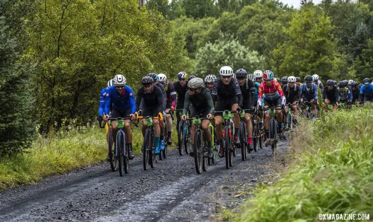 Riders chat early on in the race. The Rift Gravel Race 2019, Iceland. © Snorri Thor / Snorri Thor Photography