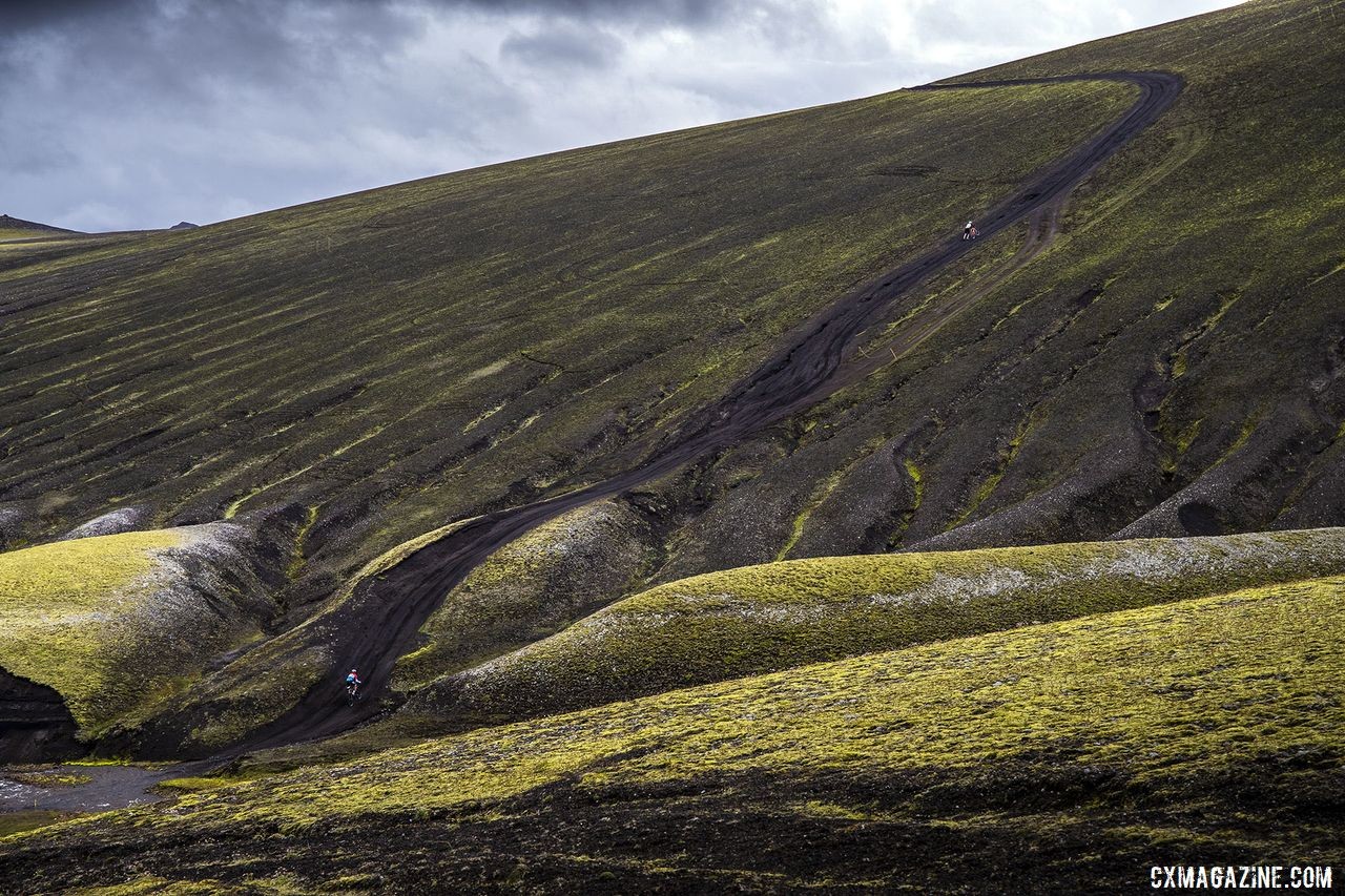 The Rift route featured plenty of climbing. The Rift Gravel Race 2019, Iceland. © Snorri Thor / Lauf