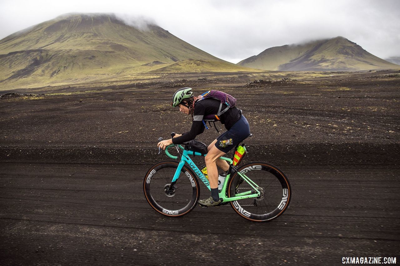 Dark volcanic roads and beautiful views were in store at The Rift. The Rift Gravel Race 2019, Iceland. © Snorri Thor / Lauf