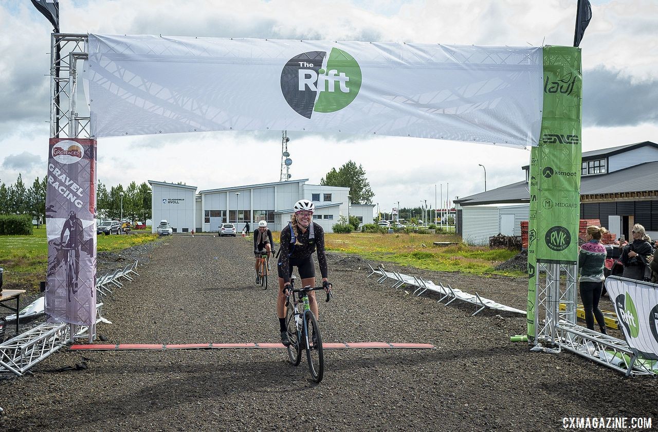 Alison Tetrick took the Women's win. The Rift Gravel Race 2019, Iceland. © Snorri Thor / Lauf