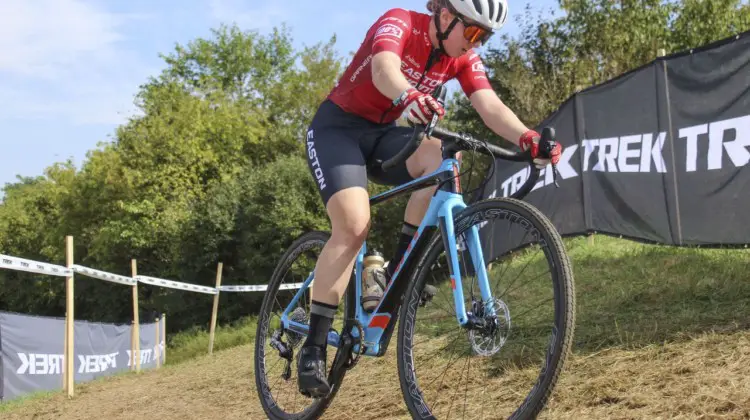 Bridget Tooley went solo off the front midway through the race. 2019 Helen100 Junior Women's Race, Trek CX Cup. © Z. Schuster / Cyclocross Magazine