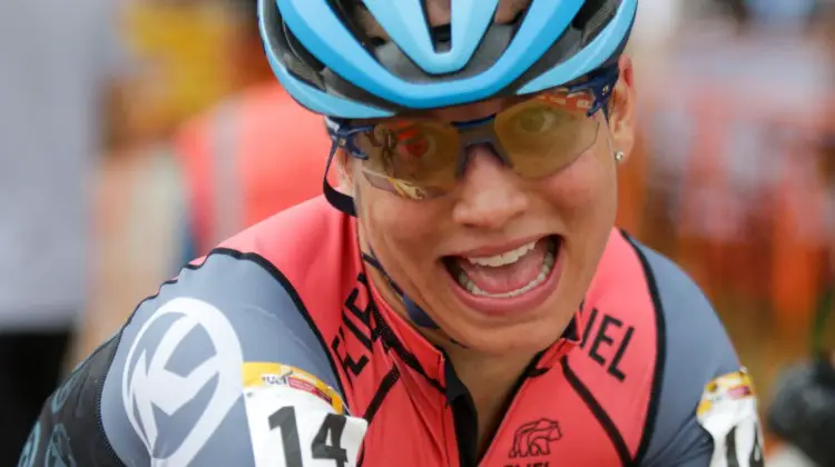 Fahringer hams it up. Faces of 2019 Jingle Cross. © D. Mable / Cyclocross Magazine