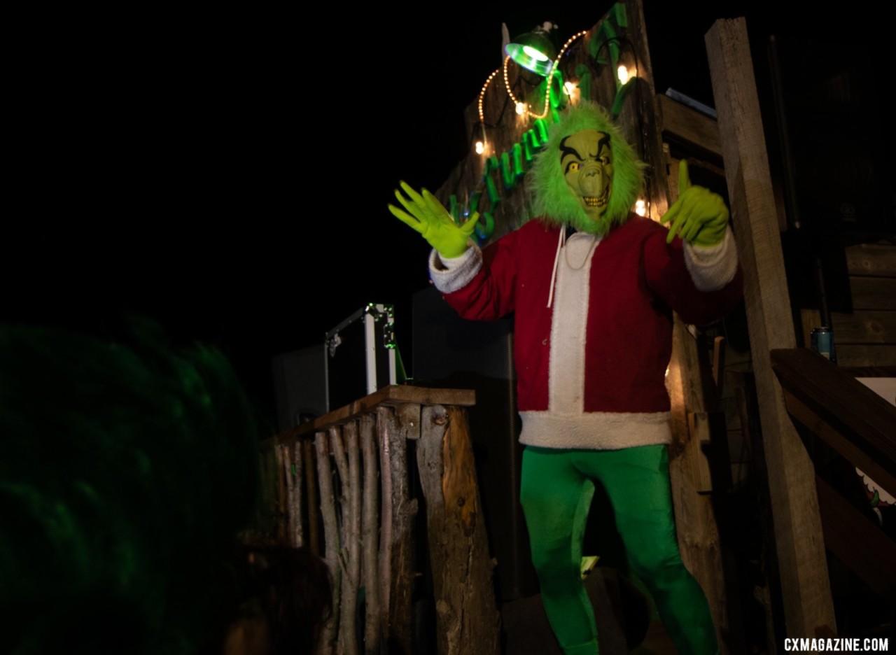 We found the Grinch at home on Mt. Krumpit. 2019 Jingle Cross. © A. Yee / Cyclocross Magazine