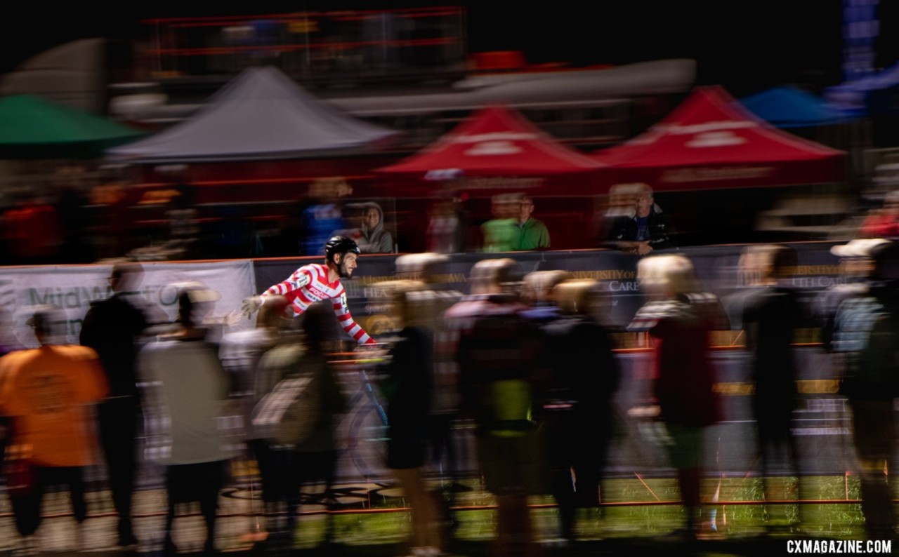 Lukas Winterberg had fans playing Where's Waldo throughout the weekend. 2019 Jingle Cross. © A. Yee / Cyclocross Magazine