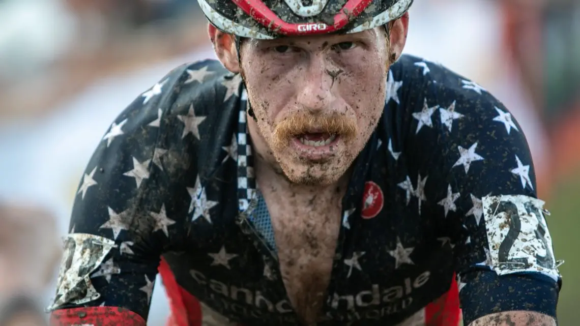 After dropping out of the World Cup due to back issues, Hyde bounced back to finish 12th on Sunday. 2019 Jingle Cross. © A. Yee / Cyclocross Magazine