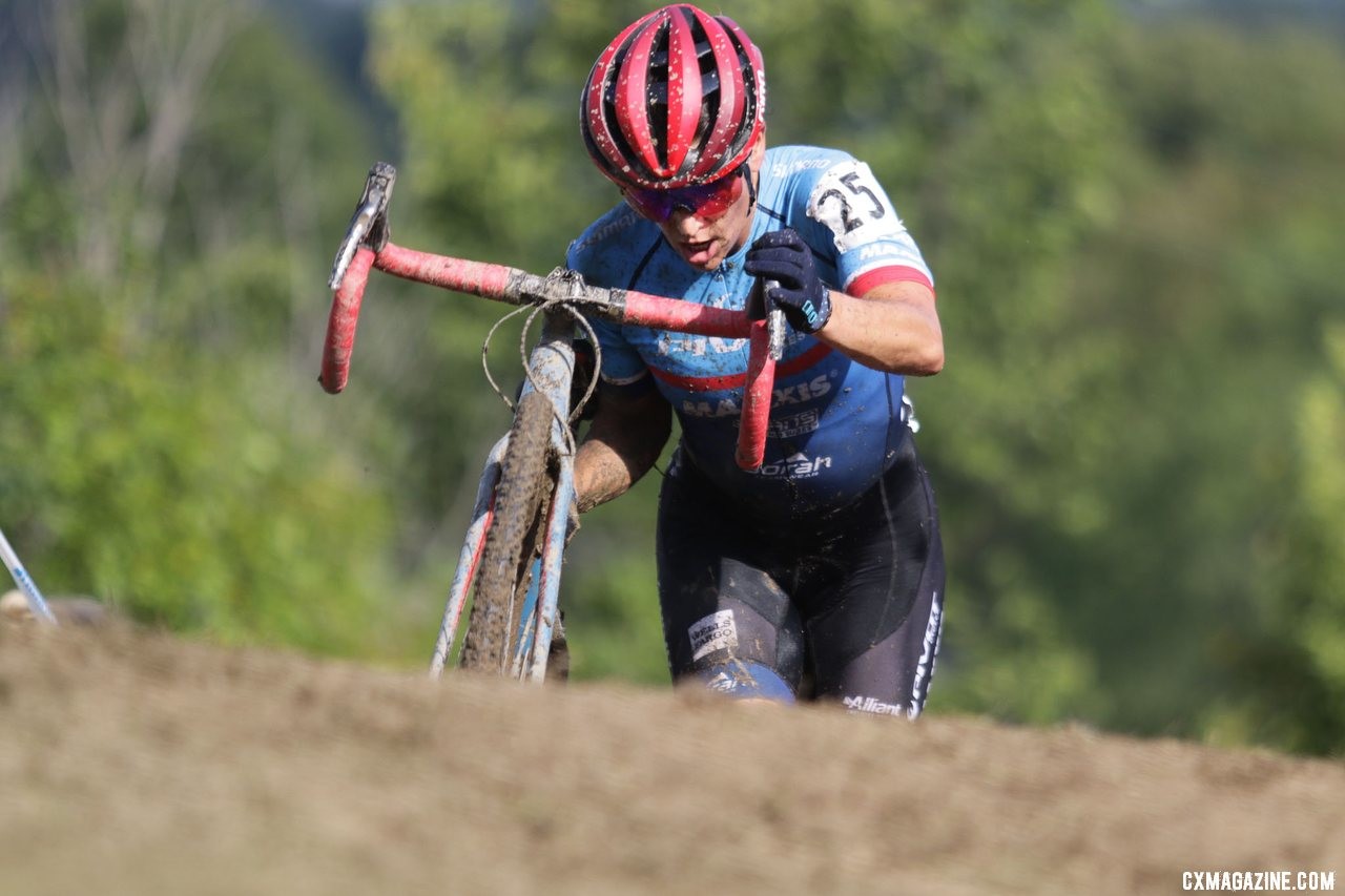 Courtenay McFadden climbed to 9th. 2019 Jingle Cross Sunday UCI C1, Elite Women. © D. Mable / Cyclocross Magazine