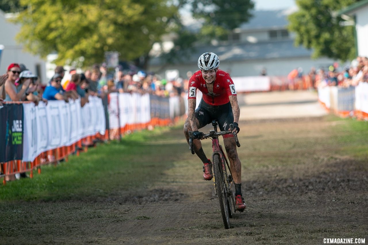 Rochette is all smiles after two wins. 2019 Jingle Cross Sunday UCI C1, Elite Women. © A. Yee / Cyclocross Magazine