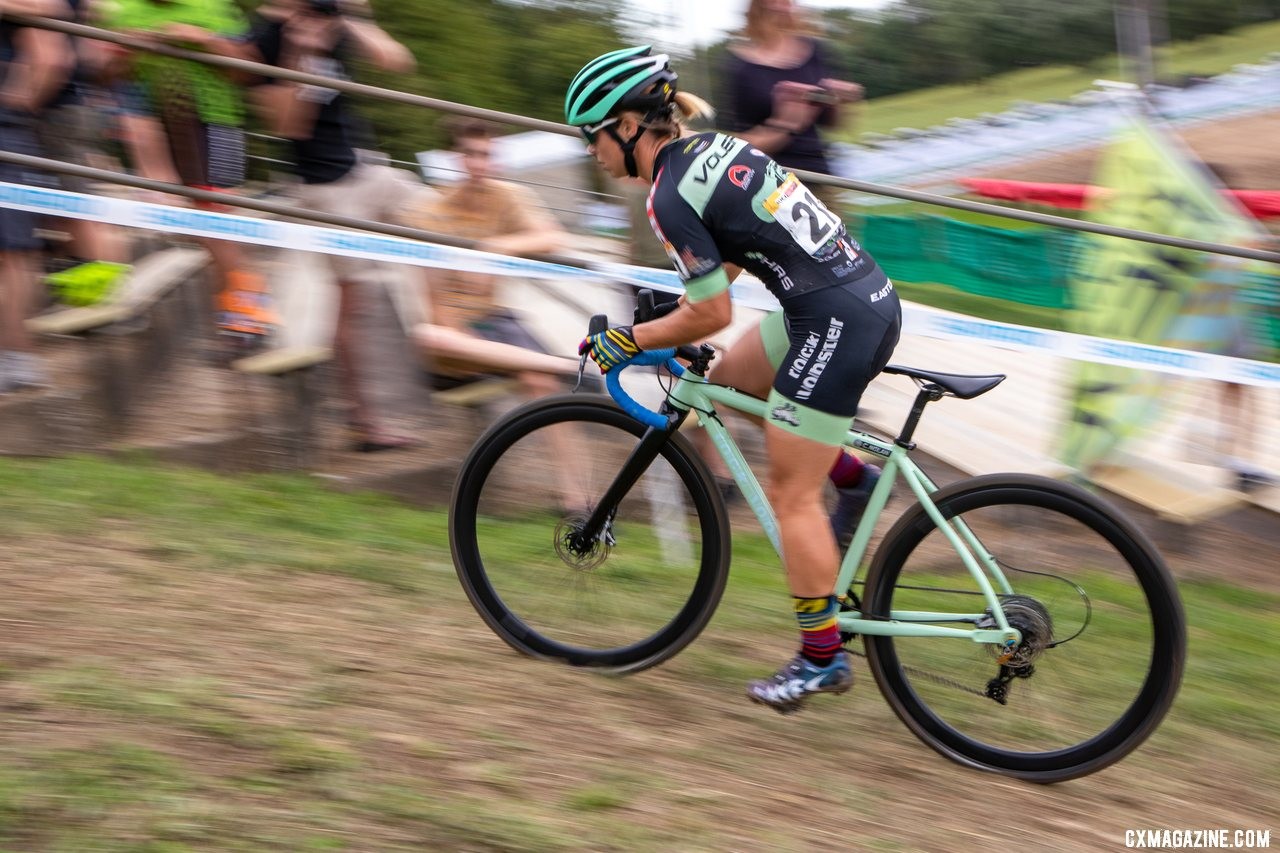 Caroline Nolan raced her first UCI Cyclocross World Cup and finished 28th. 2019 Jingle Cross. © A. Yee / Cyclocross Magazine