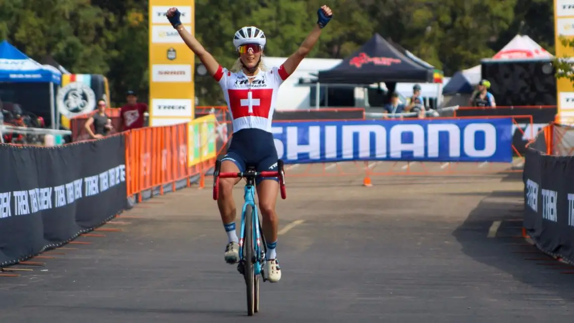 Jolanda Neff wins the 2019 Trek CX Cup. © Z. Schuster / Cyclocross Magazine