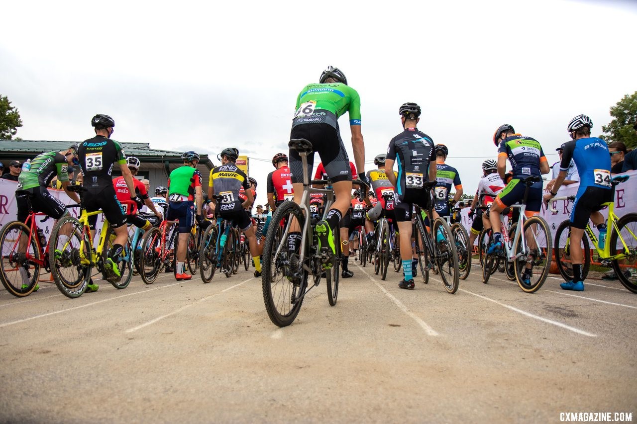 The Elite Men staging. 2019 Jingle Cross World Cup, Elite Men. © A. Yee / Cyclocross Magazine